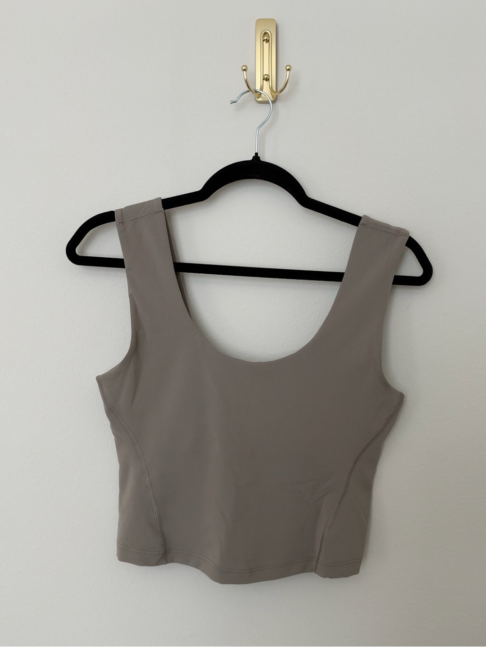 lululemon athletica Scoop Neck Tank Crop Top - Taupe